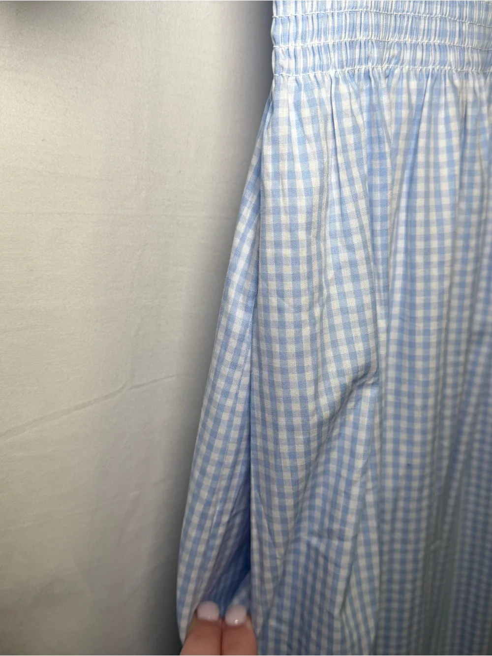 Hill House Home The Louisa Nap Dress Hydrangea Gingham Size Large L Like New - Picture 6 of 8